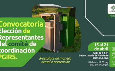 Se elegirán representantes del Grupo Coordinador PGIRS 2026-2027