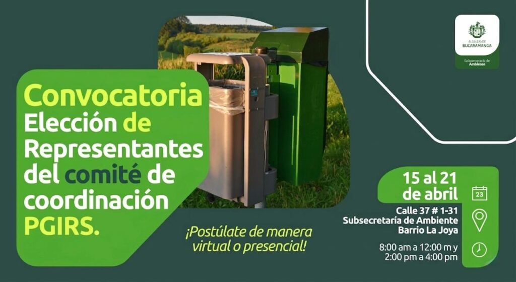 Se elegirán representantes del Grupo Coordinador PGIRS 2026-2027