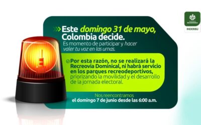 Por elecciones presidenciales no habrá recreovía este domingo