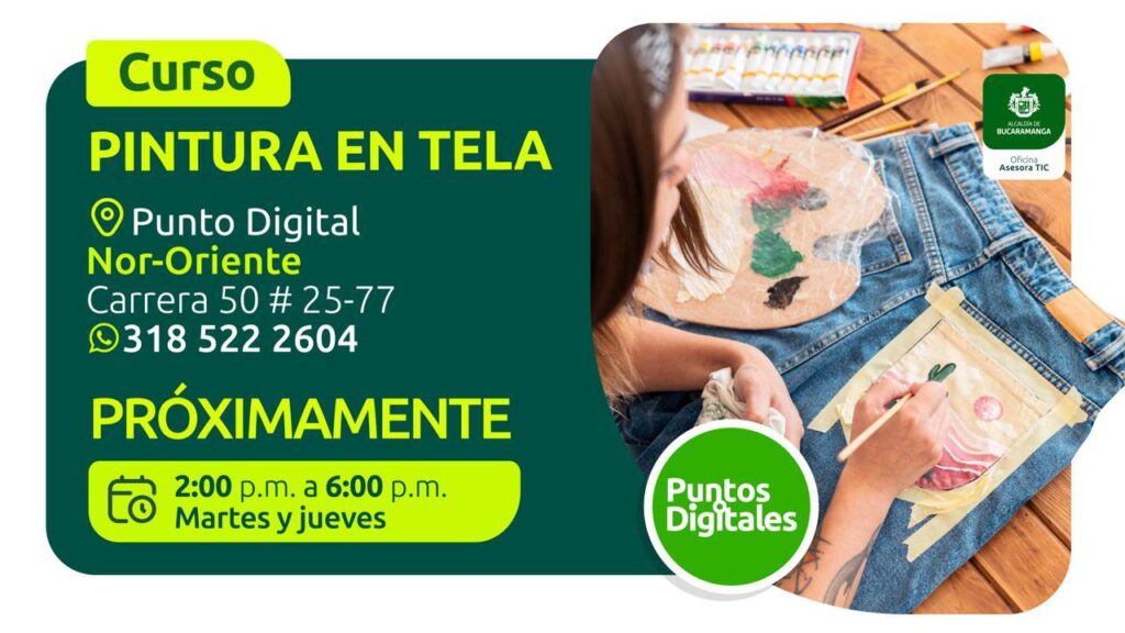 Punto Digital Nor-Oriente abre inscripciones para curso gratuito de Pintura en Tela