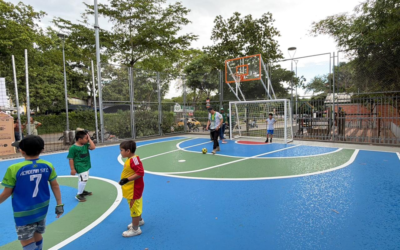 Quedó remodelada la cancha del barrio Porvenir