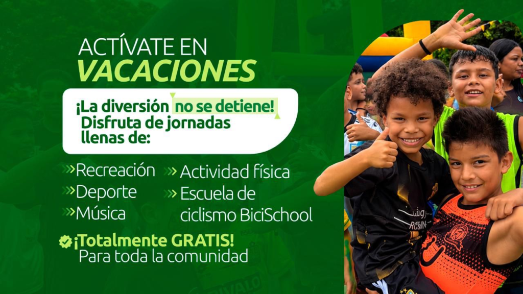 Participe de las vacaciones recreativas de INDERBU