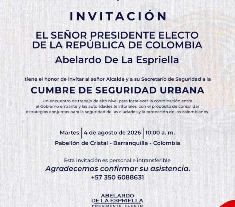 Bucaramanga llevará su experiencia en seguridad a la Cumbre Nacional de Seguridad Urbana
